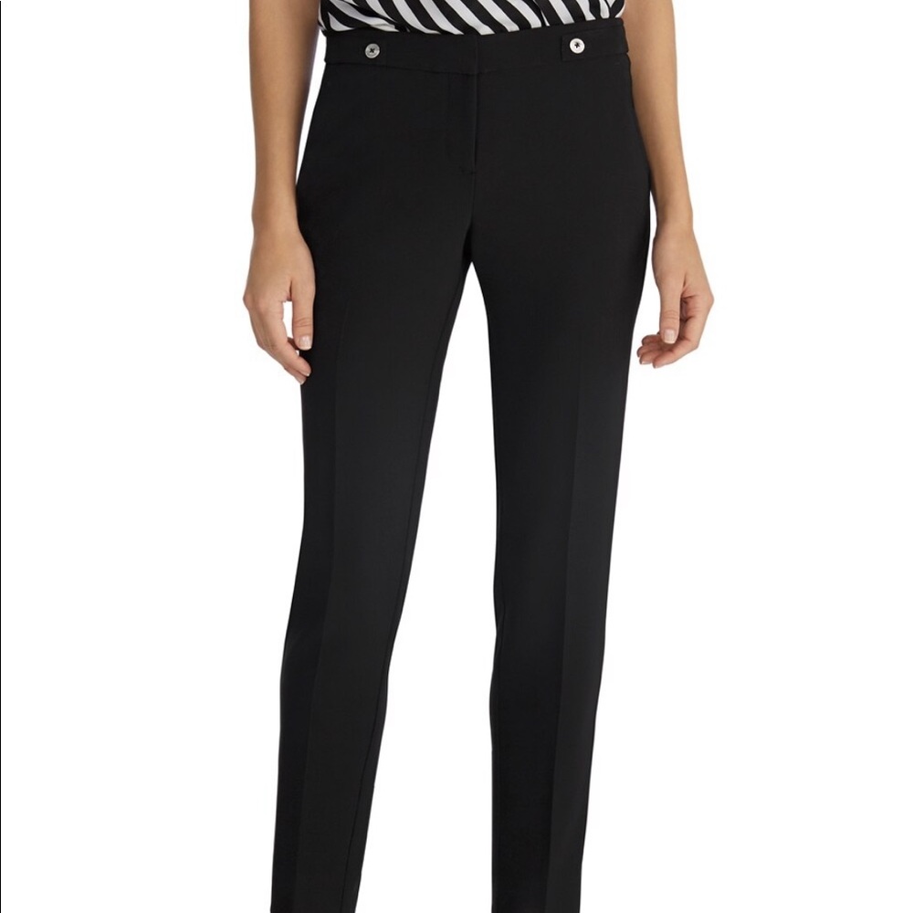 WHBM Taper Ankle Pants Size 6R in Black - Picture 1 of 12